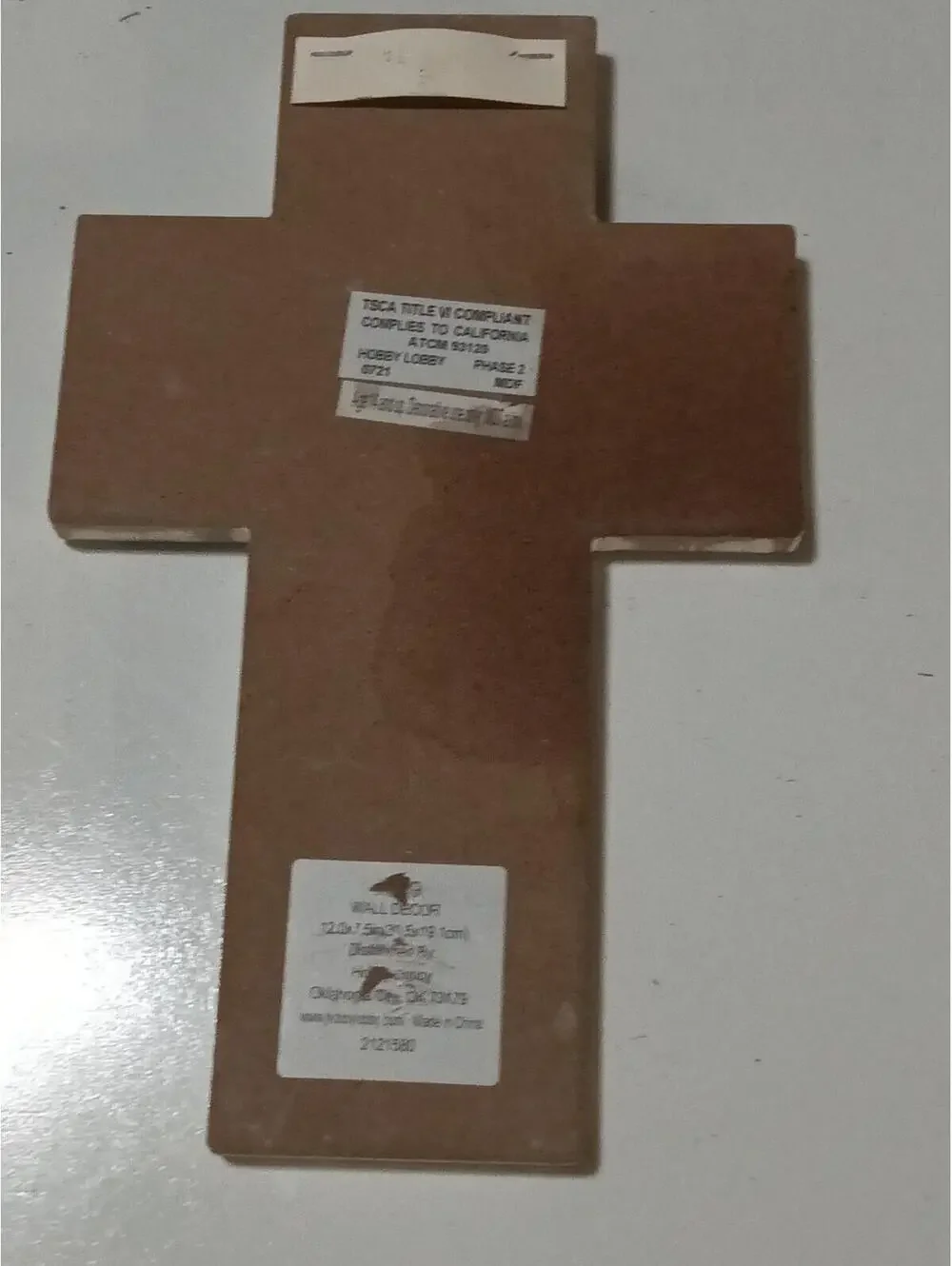 Decorative Wooden Cross Wall Decor with 'Live by Faith' Sign 12x7.5